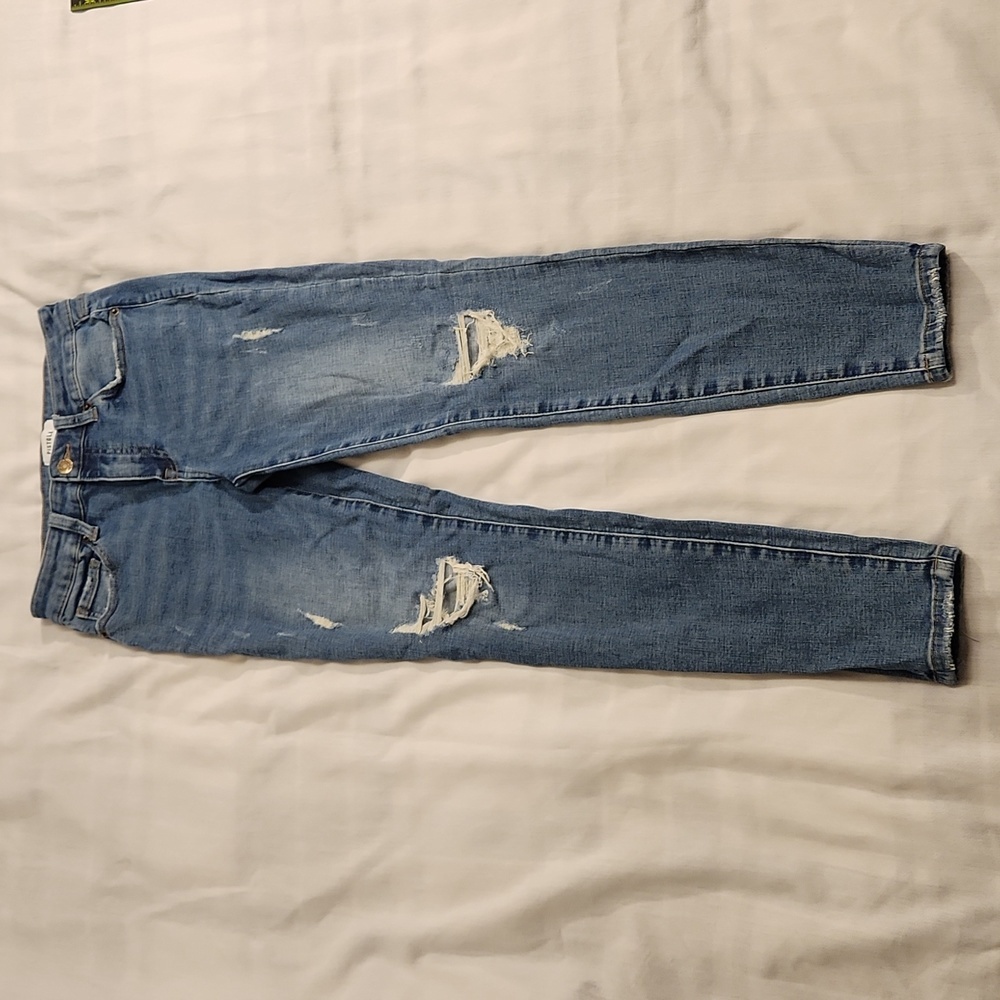Pistola jeans skinny ankle women's 26 blue denim distressed